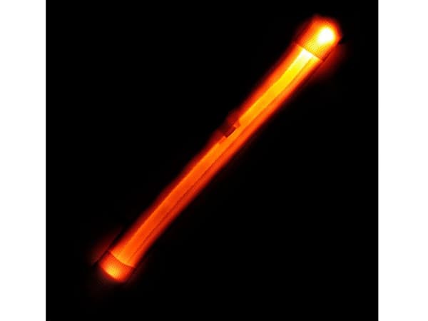 LED-halsbånd hund/kat justerbart 46–59 cm rød inkl. batterier
