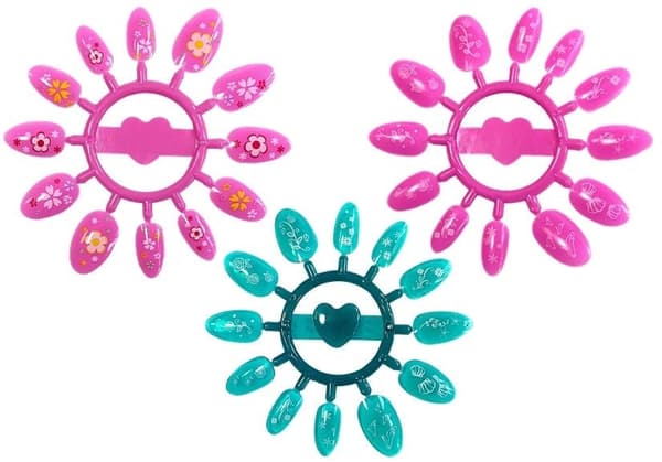 Nagellackset för barn med nageltorkare, 3 lack + 3 glitter, 3+ år