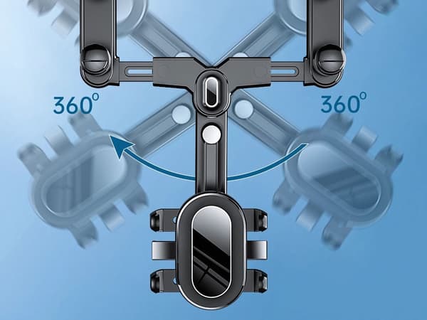 Mobilholder til bakspejl roterbar/justerbar universal sort