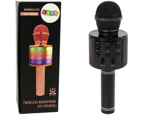 Trådlös karaoke-mikrofon Bluetooth med högtalare och LED, 5W