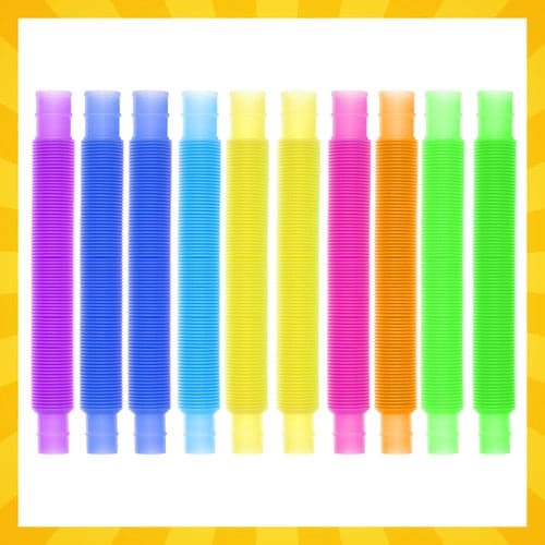 Sensoriset putket joustavat moniväriset 10-pack 15–51,5 cm