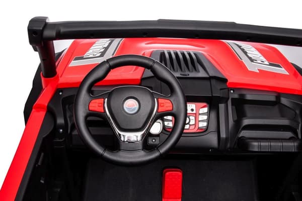 Akkukäyttöinen 4x4-auto lapsille punainen 38 kg