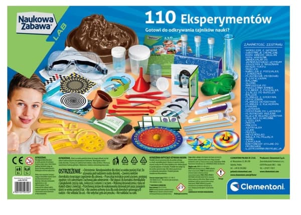Experimentlåda för barn 8+ med 110 experiment i kemi, fysik och botanik