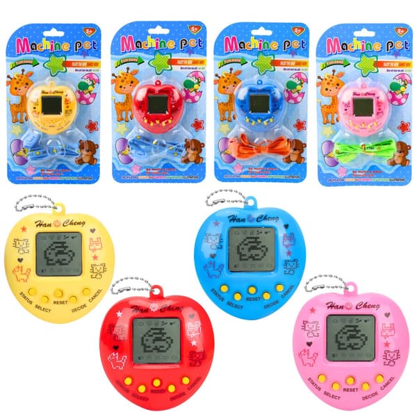 Tamagotchi elektronisk lommespil med virtuelt kæledyr, monokrom LCD, farvevalg