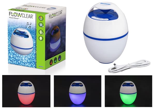 Flydende Bluetooth-højttaler med LED-lys 7 indstillinger vandtæt 6 h