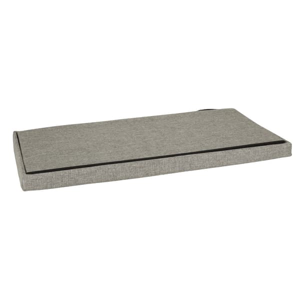 Fällbar sittpuff med förvaring 76x38x38 cm grå max 100 kg