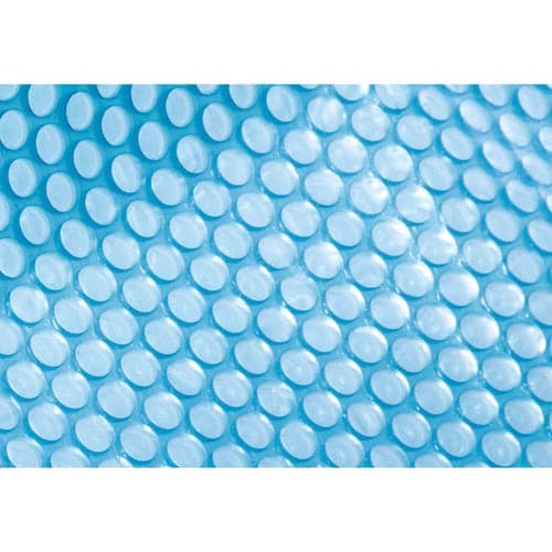 Solskydd poolöverdrag bubbelplast 448 cm för rund pool 457 cm blå