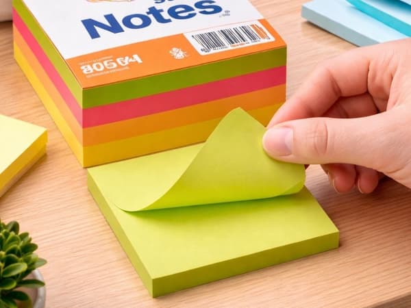 Sticky notes 76x76 mm 400 ark/blok assorterede farver 1 stk