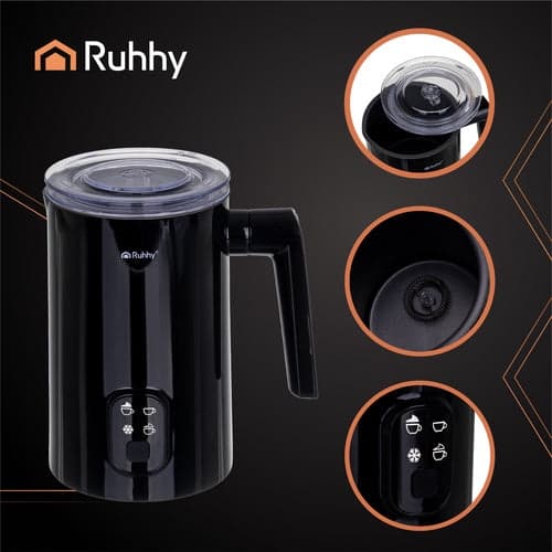 Mælkeskummer 400W 160/350 ml 65/75°C sort med roterende base