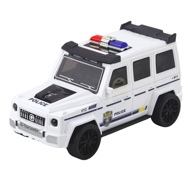 Poliisimaasto-lelupaketti valo/ääni + pieni auto, 9-pack, 3+