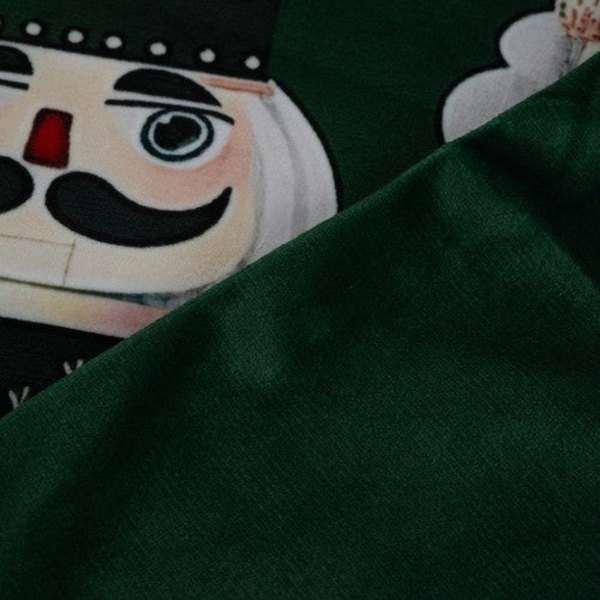 Pudebetræk plys julemotiv nutcracker 40x40 cm polyester