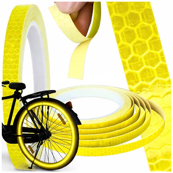 Självhäftande reflextejp 1 cm x 8 m för cykel/bil