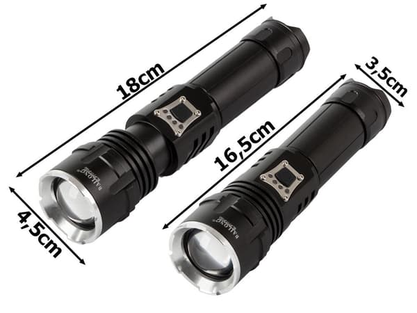 Taktisk LED-lommelygte CREE XHP160 zoom USB-C IPX5