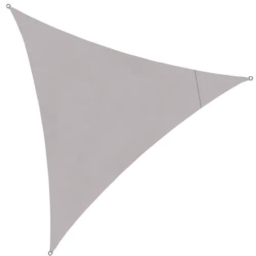 Solsejl trekant 3x3x3 m grå polyester 120 g/m² inkl 4 snore