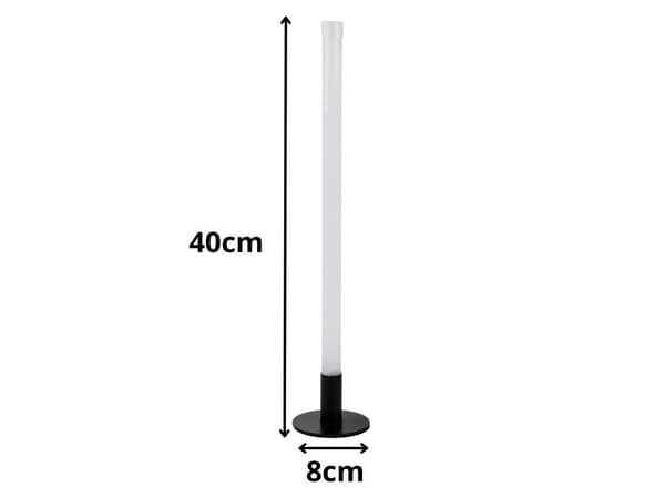 LED gulvlampe 40 cm USB 3 lysindstillinger metal sort