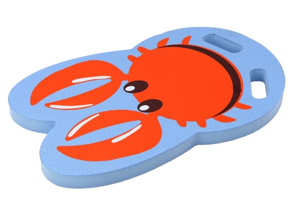 Simbräda för barn 3+ blå krabbmotiv skumplast 41x24,5 cm