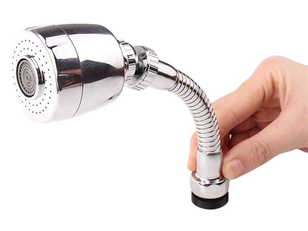 Perlator kranförlängare M22 360° 2 spraylägen krom silver höjd 17 cm