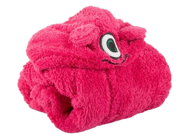 Oversize-huppariviltti hupulla ja napit 100% puuvilla tummanroosa