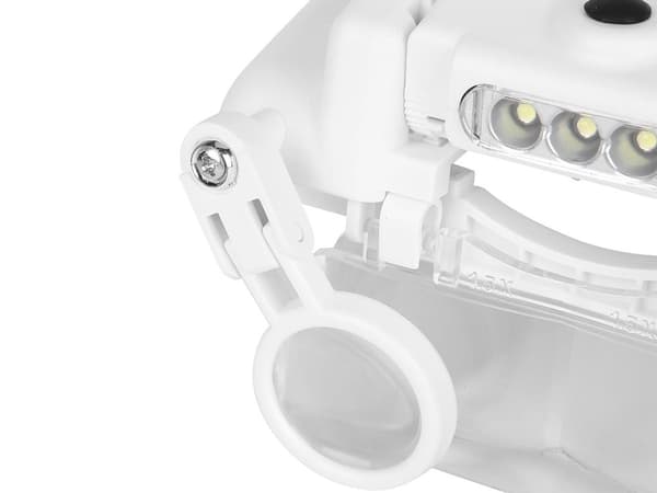 Pandelup med LED-belysning 1,5x/2x/8x sort/hvid