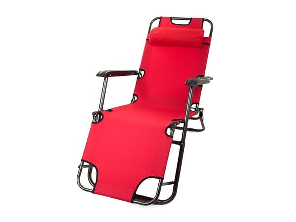 Sammenfoldelig solstol zero gravity rød max 120 kg