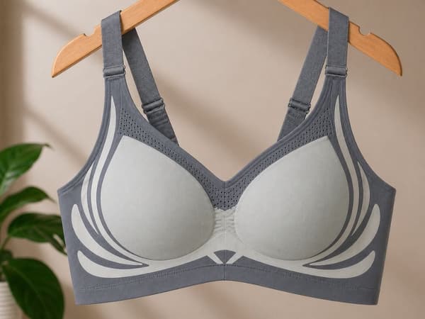 Push-up urheiluliivit pehmusteilla, harmaa nylon/spandex, koko M