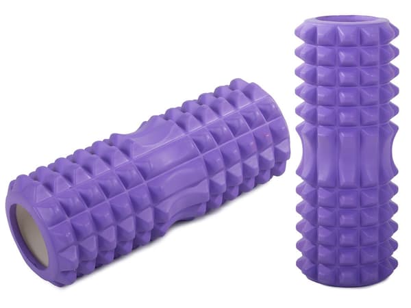 Massage-roller 32 x 13 cm EVA-skum mellemhård lilla