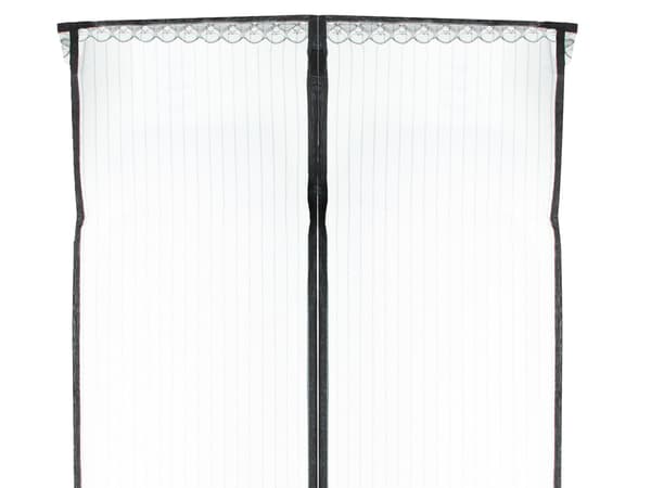 Magnetisk insektnet til dør 110x220 cm sort polyester med stifter Black