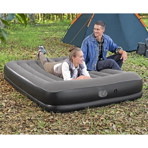 Dobbelt luftmadras 203x152x36 cm TriTech med USB-pumpe og pude