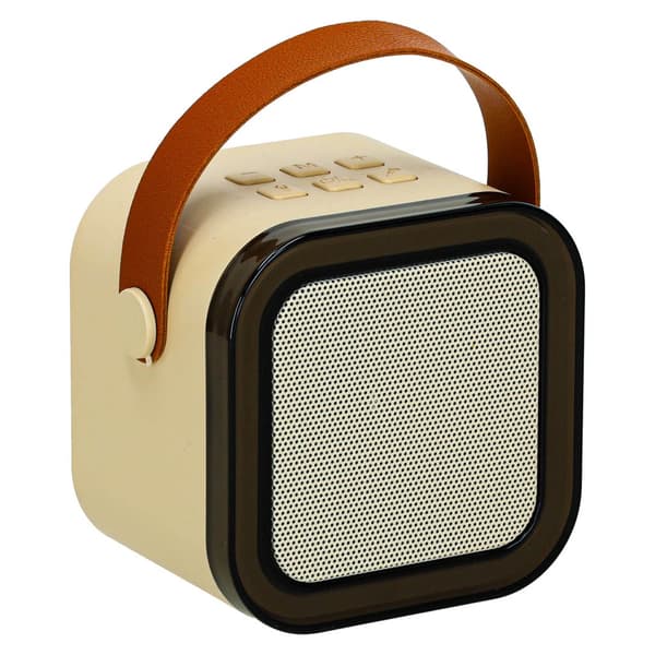 Trådlöst karaoke-set Bluetooth-högtalare 6W + mikrofon RGB LED beige