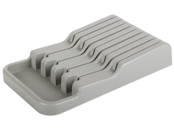 Knivindsats til skuffe 9 rum plast grå 17,5x30x5,5 cm