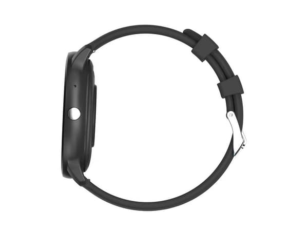 Älykello Bluetooth-puheluilla, sykemittaus ja musta silikoniranneke
