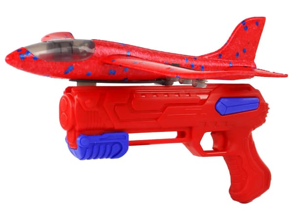Såpbubbelpistol med flygplan 29 cm inkl bubbelvätska, barn 6+