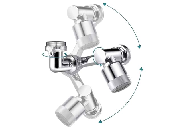 Kranförlängning till kökskran flexibel arm 9,5 cm med 2 strållägen