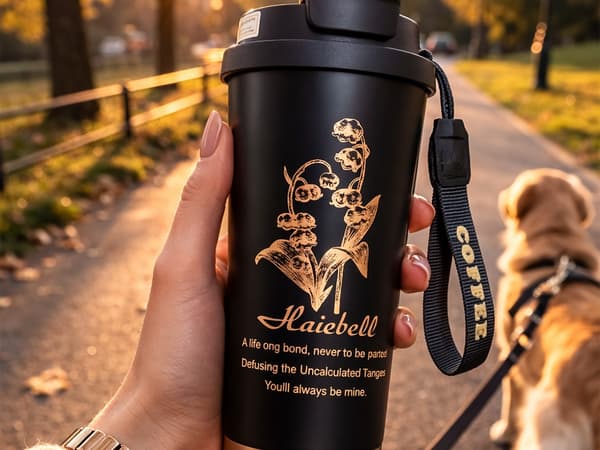 Termosmuki 530 ml pillillä ja kahvalla SUS316 musta