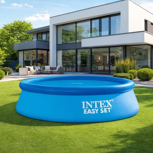 Solcover boblemåtte til rund pool 3,05 m, Ø290 cm (Intex 28011)