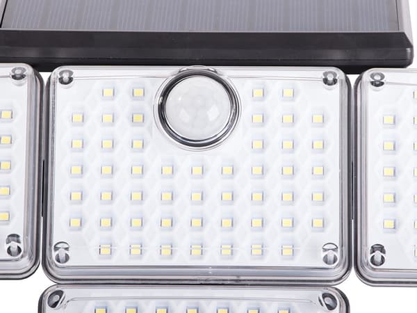 Solcellslampa 181 LED med rörelse/skymningssensor IP65 inkl fjärr