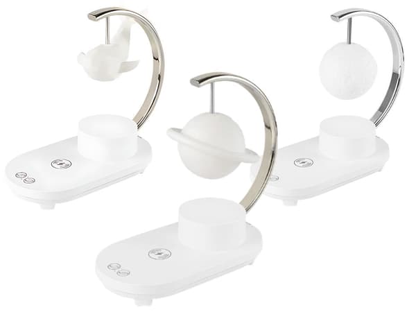 Kuunlamppu Bluetooth-kaiuttimella ja 10W langattomalla latauksella, 28 cm