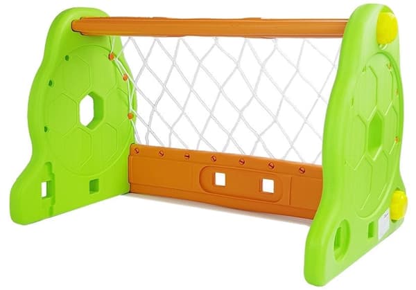 Fodboldmål i plast 80x50x52 cm med net og oppustelig bold 12m+