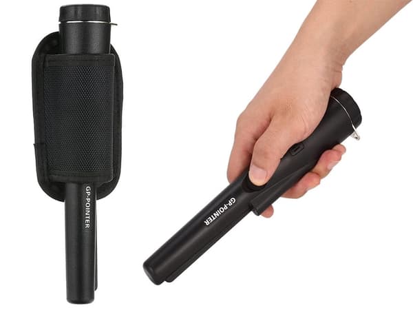 GP-POINTER pinnmetalldetektor IP66 med LED ljud/vibration svart
