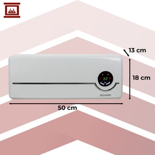 Väggvärmare luftgardin 2000W WiFi fjärrkontroll IP22 timer