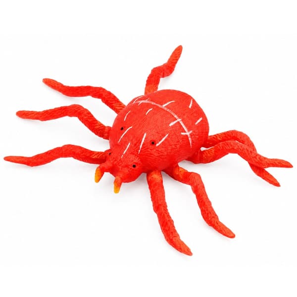 Gummispindelfigur i TPR 10x12 cm med originalförpackning