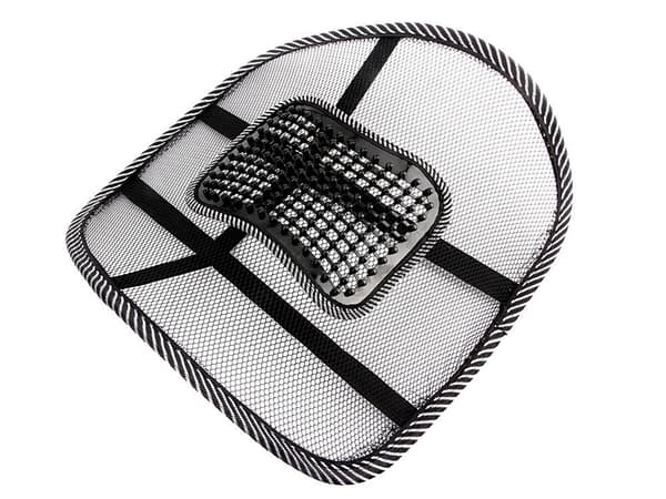Ergonominen selkätuki hieronnalla tuoliin/autoon, 38,5 x 37,5 cm