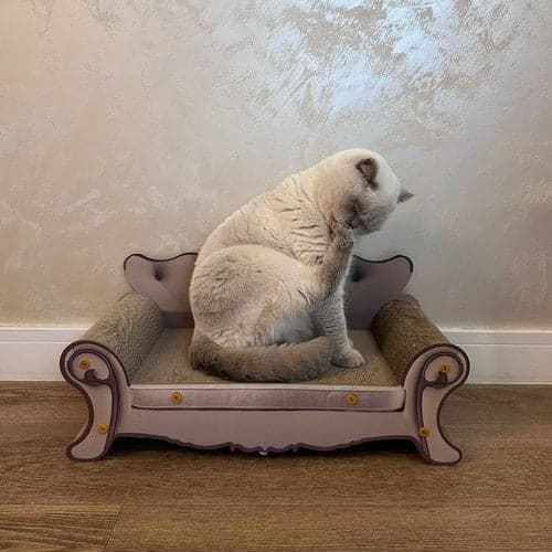 Kattsoffa klösbräda i wellpapp/MDF 60 cm, sittyta 41x28 cm