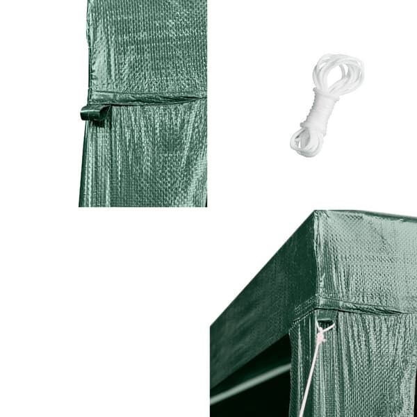 Puutarhapaviljonki 2,5x2,5 m vihreä metallirungolla ja PE-katolla Green