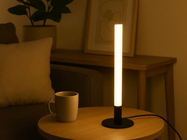 LED-lattiavalaisin 40 cm USB 3 valotilaa metalli musta