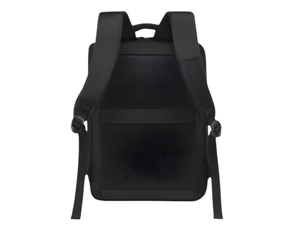 Business-rygsæk med laptoprum og USB-port sort polyester 33x47 cm