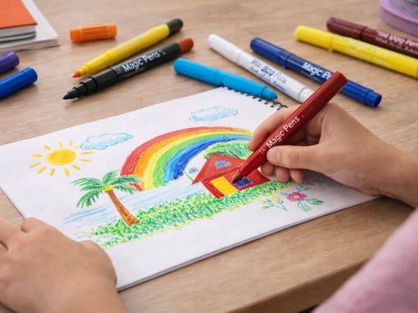 Farveskiftende tuschpenne 25-pack, vandbaserede magic markers