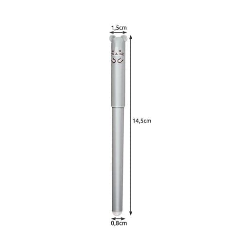 Raderbara pennor 0,35 mm blå bläck med djurmotiv 4-pack