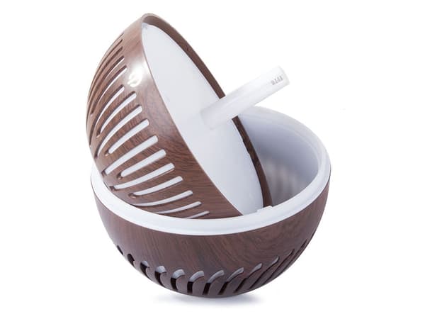 Luftfugter aromadiffuser 300 ml USB med LED/RGB-lys mørkebrun
