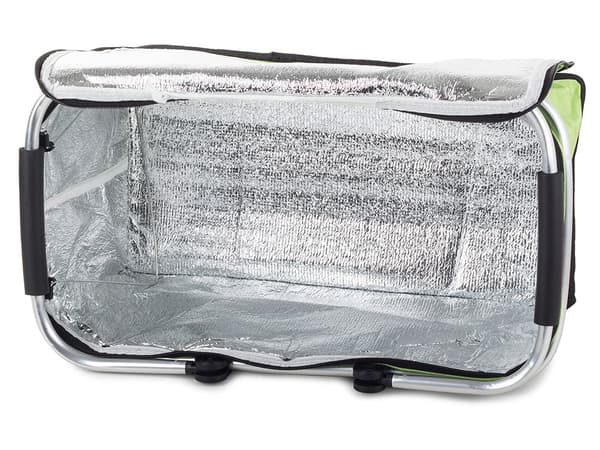 Termokurv isoleret med aluminiumsramme grøn 48x28x22 cm